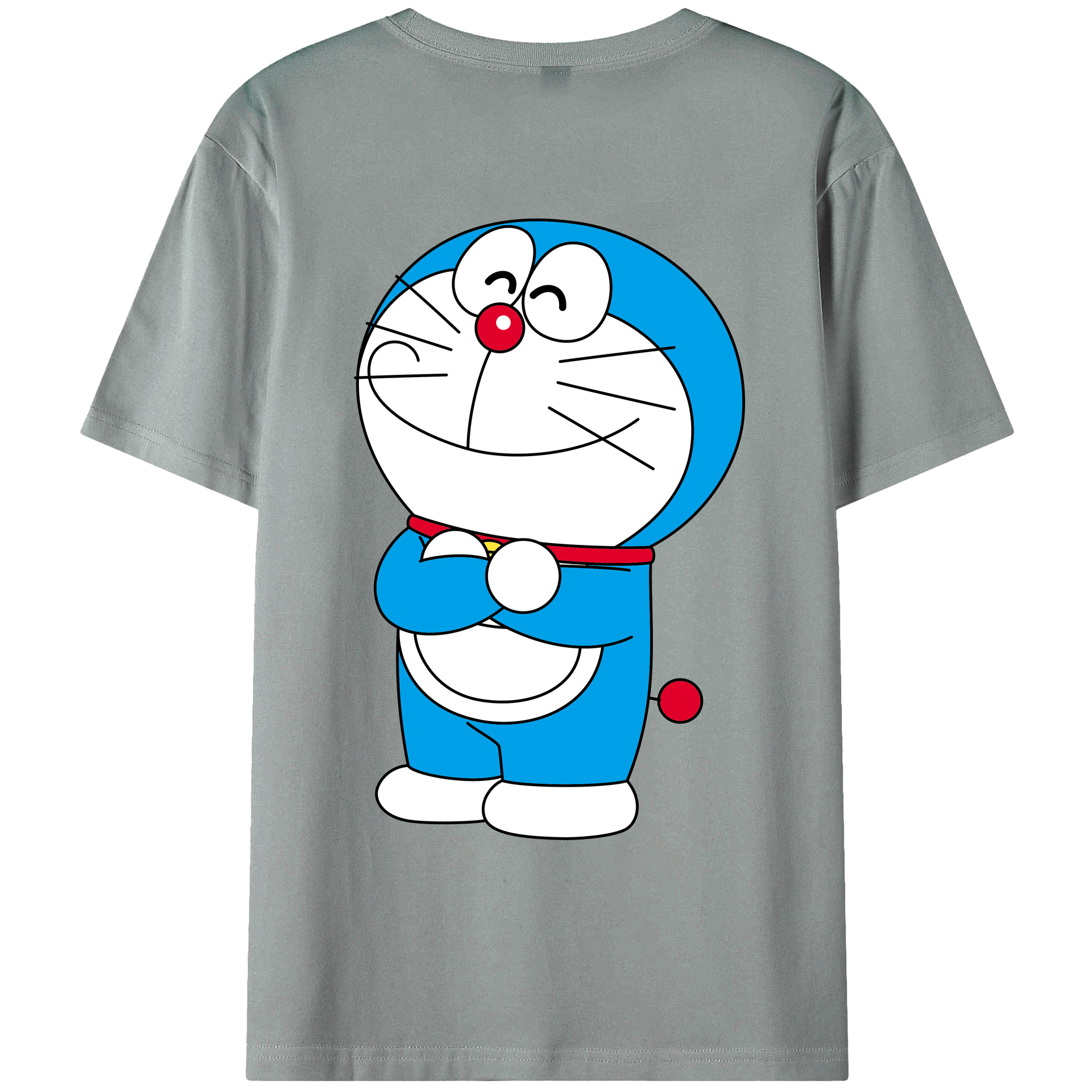 （画像用） ドラえもん Doraemon 綿100％ メンズ半袖Tシャツ（バックプリント） 通気性